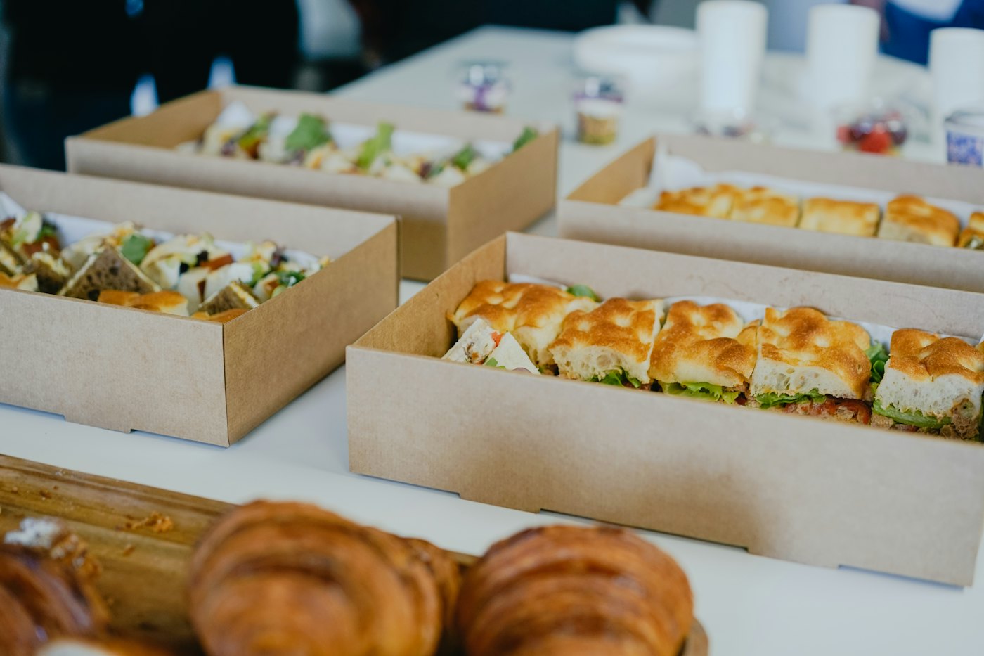 Catering service at an event